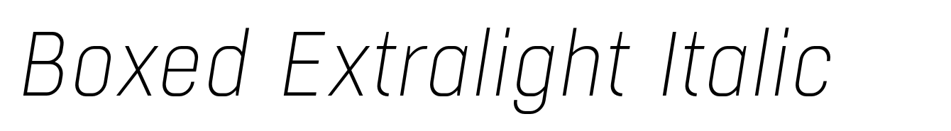 Boxed Extralight Italic